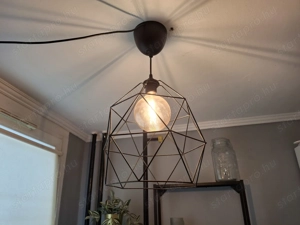 Fekete színű vintage mennyezeti lámpa eladó  - kép 4