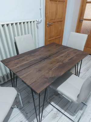 Újszerű, modern étkezőasztal 4 székkel - kép 4