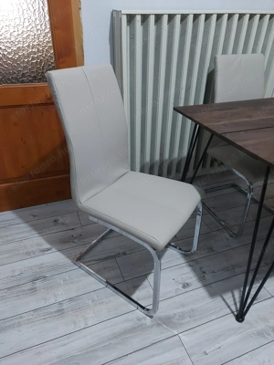 Újszerű, modern étkezőasztal 4 székkel - kép 5