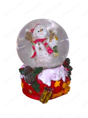 Dekoratív Mikulás cukrász figura tortával   33 cm karácsonyi dísz