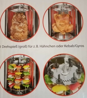 3 in 1-ben grillcsirke - saslik - döner sütő - kép 2