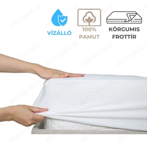 Vízhatlan matracvédő - gumilepedő - 90x200 cm -körgumis, frottír - inkontinencia lepedő