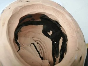 Madonna, ölében Jézuskával mázas kerámia szobor, egyedi műtárgy - kép 5