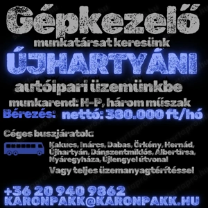 Gépkezelő -  Újhartyán