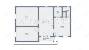 Szany - gázfűtéses 2 szoba nappalis ház eladó - kép 14