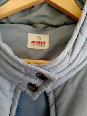 Takko-s női ujjatlan dzseki, mellény türkizkék színű 44-es méret XXL, használt de jó állapotú  - kép 4