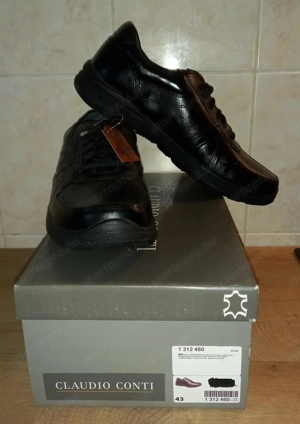 Egyben kedvező áron eladó 2 pár férfi Claudio Conti bőrcipő, ÚJ! - kép 10