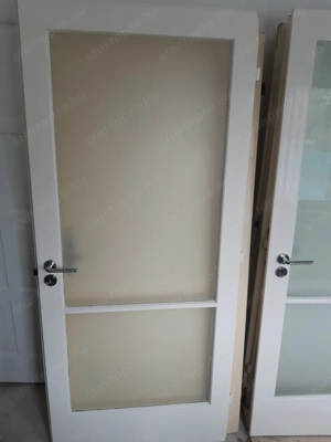 Beltéri ajtólap 87x199cm üveges falcos balos zárral kilinccsel - kép 2