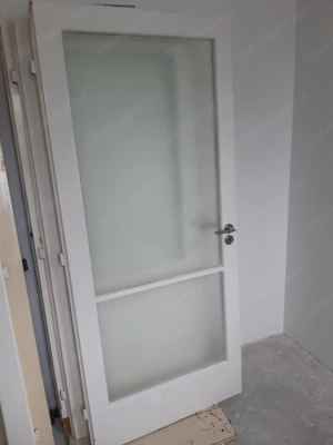 Beltéri ajtólap 87x198,5cm üveges falcos jobbos zárral kilinccsel - kép 2