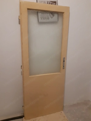 Beltéri ajtólap 77x195cm üveges falcos jobbos - kép 2