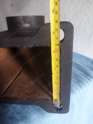 Vinyisztó orosz (szovjet) öntvény kazánhoz füst kimenő, kémény csonk - kép 12