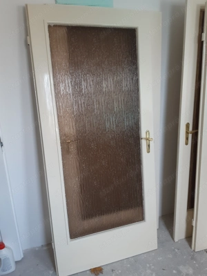 Beltéri ajtólap 87x194,5cm üveges falcos jobbos - kép 2