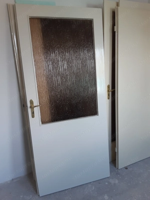 Beltéri ajtólap 87x195cm üveges falcos balos - kép 2