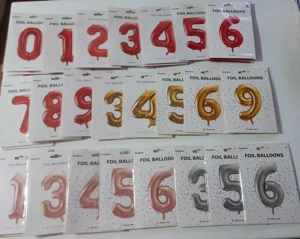 Üzletbezárás miatt SZÁM fólia lufi készlet eladó, ÚJ! - kép 6