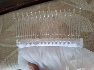 70 cm szatén szegélyes fátyol - kép 5