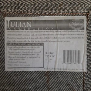  Gyönyörű virágmintás, kézi csomózású szőnyeg, 100% gyapju, kínai, 230X290 - kép 2