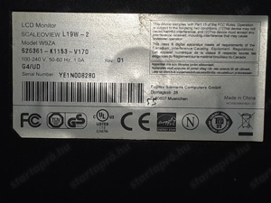 Fujitsu Siemens Scaleoview L19W-2 LCD monitor 19" jól működő - kép 5