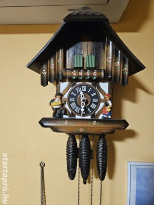 Eredeti West Germany kakukkos zenélő falióra