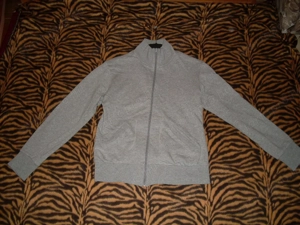 Cipzáros pamut pulóver kardigán S M méret - kép 3