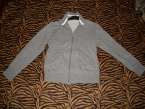 Cipzáros pamut pulóver kardigán S M méret - kép 2