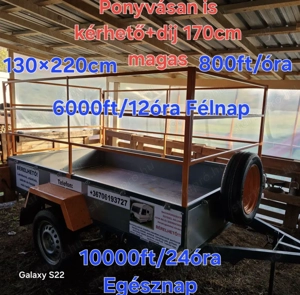 Utánfutó -Autó-Tréler-Lakókocsi Bérelhető - kép 4