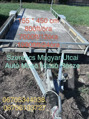 Utánfutó -Autó-Tréler-Lakókocsi Bérelhető - kép 7