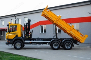 SCANIA P380 - 6X4 Billenőplatós - Darugémes teherautó EURO 4 - kép 8