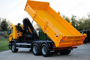 SCANIA P380 - 6X4 Billenőplatós - Darugémes teherautó EURO 4 - kép 7