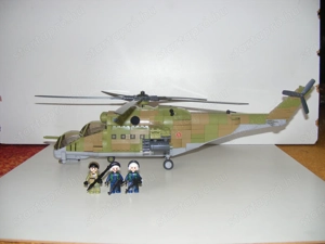Lego Swat Modern hadviselés Orosz Mi-24 támadó helikopter 900db + 3 katona ÚJ - kép 2