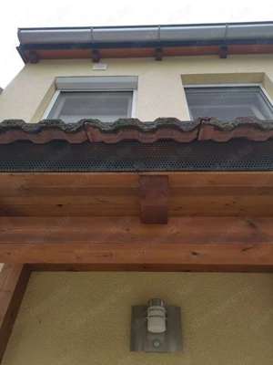 Tömörfa bejárati előtető eladó   cserépfedéssel, masszív kivitel - kép 4