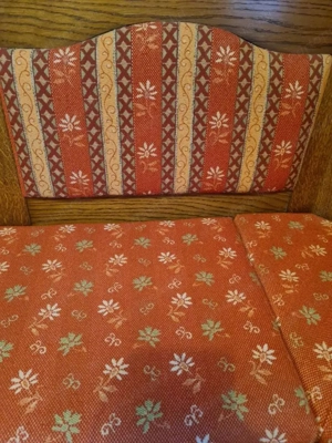 Tömörfa sarokpad garnitúra 3 székkel   klasszikus, megkímélt állapotban - kép 3