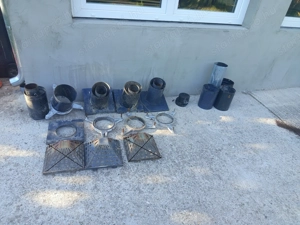 Régi parapet kivezető szettek FÉG típusú gázkonvektorhoz   komplett, használt állapotban
