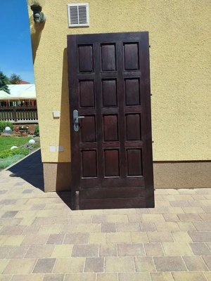 Befelé nyíló, balos tölgyfa, kazettás biztonsági bejárati ajtó eladó - kép 4