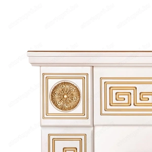 Elektromos kandalló Versailles gold & Gala gold, Art Flame, 1020x1100x300 mm, 2000 W, Termosztát - kép 2