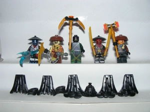 Lego Ninjago figurák Tiltott Ötök Ötös Drix Nokt Rox Kur Zarkt  figura fegyver ÚJ - kép 5