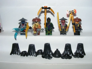 Lego Ninjago figurák Tiltott Ötök Ötös Drix Nokt Rox Kur Zarkt  figura fegyver ÚJ - kép 3