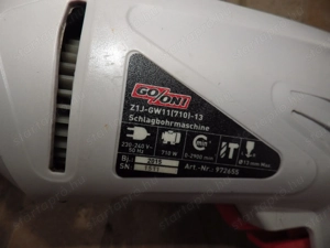 Go On  ütvefúrógép fúrógép!  710W  Siófok  Gyorstokmányos Fúrás   Ütvefúrás irányváltós Fordulatszám - kép 2