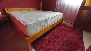 Fenyő ágykeret ágyráccsal és külön matrac - kép 2