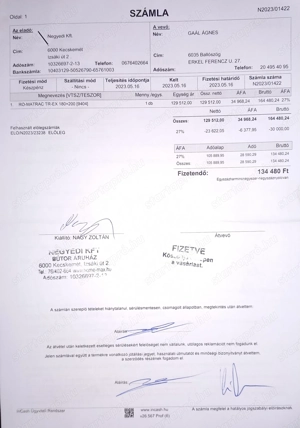 Fenyő ágykeret ágyráccsal és külön matrac - kép 7