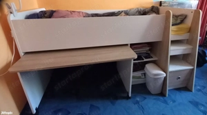 Pierre bútorkészlet ifjúsági ágy 204x120x107cm görgős íróasztallal eladó  - kép 2