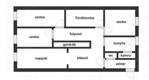 Belvárosban 1. emeleti 82 nm-es 3 szoba-nappalis fiatal tégla építésű gázfűtéses lakás eladó! - kép 15