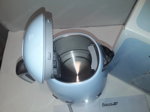 Smeg 3 csészés elektromos vízforraló, kék, új - kép 4