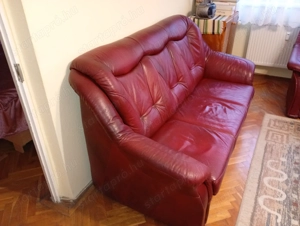 Valódi bőr  ülőgarnitúra ágyazható ágyneműtartos 350000ft zugló a kanapé három személyes kihuzható á - kép 5