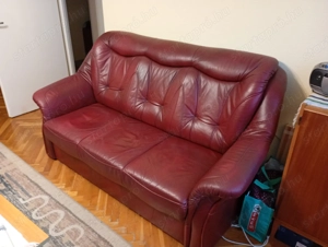 Valódi bőr  ülőgarnitúra ágyazható ágyneműtartos 350000ft zugló a kanapé három személyes kihuzható á - kép 6