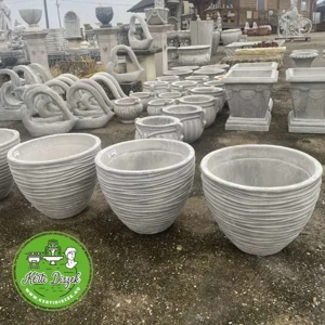 Modern kör alakú kültéri kaspó - kép 5