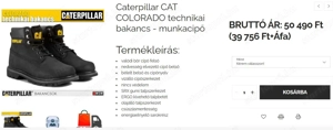   Caterpillar COLORADO technikai bőr bakancs 42-es eladó! - kép 7