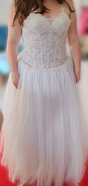 Fehér szalagavató ruha. - kép 2