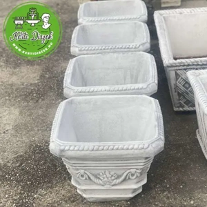 Virágláda bejárathoz kocka kaspó - kép 4