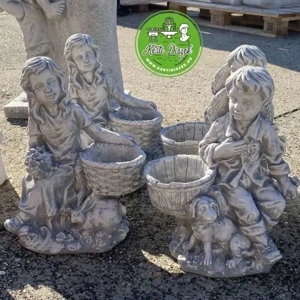 Fiú szobor virágtartóval - kép 5