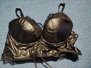 Női bőr sexy fehérnemű szett  - kép 2